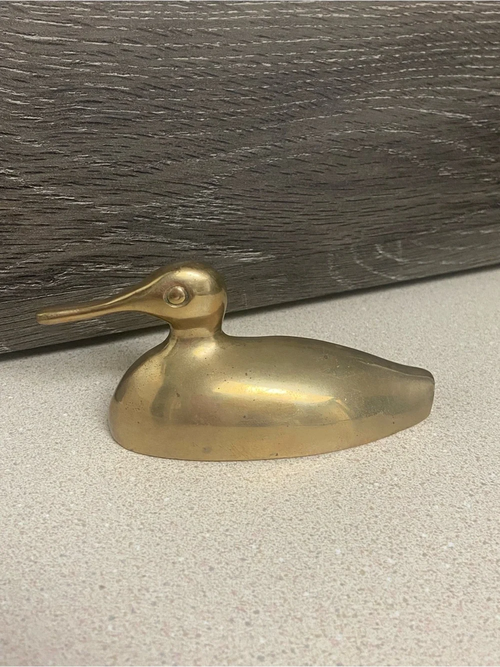 Vintage 4” Mid Century Brass Mallard Duck Figurine